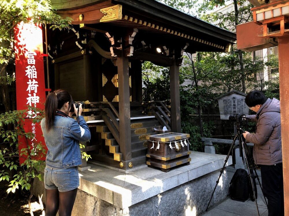 チーコと蒼井東京大神宮_飯富稲荷神社