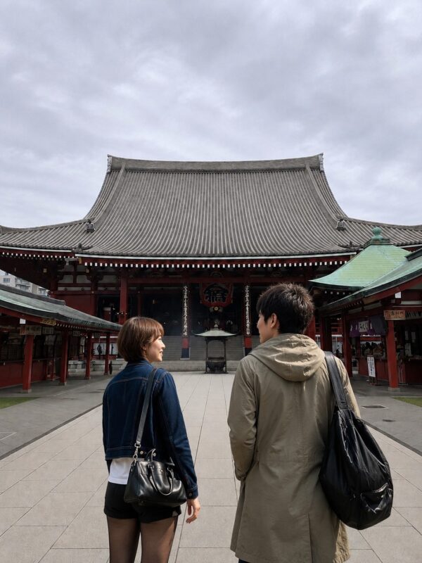 チーコと蒼井浅草寺参道