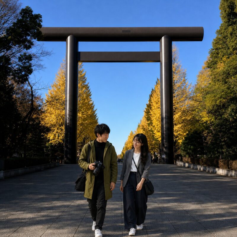 佐久間とヤヨイ_靖国神社秋