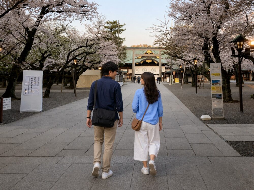佐久間とヤヨイ_靖国神社夜桜詣