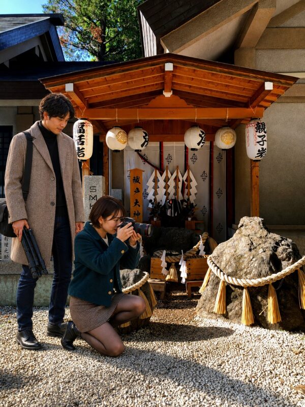 蛇窪神社、親子岩、ちーこと蒼井